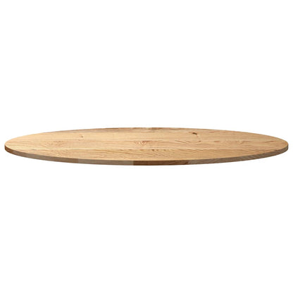 vidaXL Tischplatte 120x60x2 cm Massivholz Eiche Oval