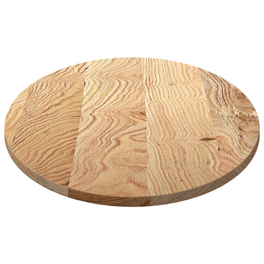 vidaXL Tischplatte 120x60x2 cm Massivholz Eiche Oval