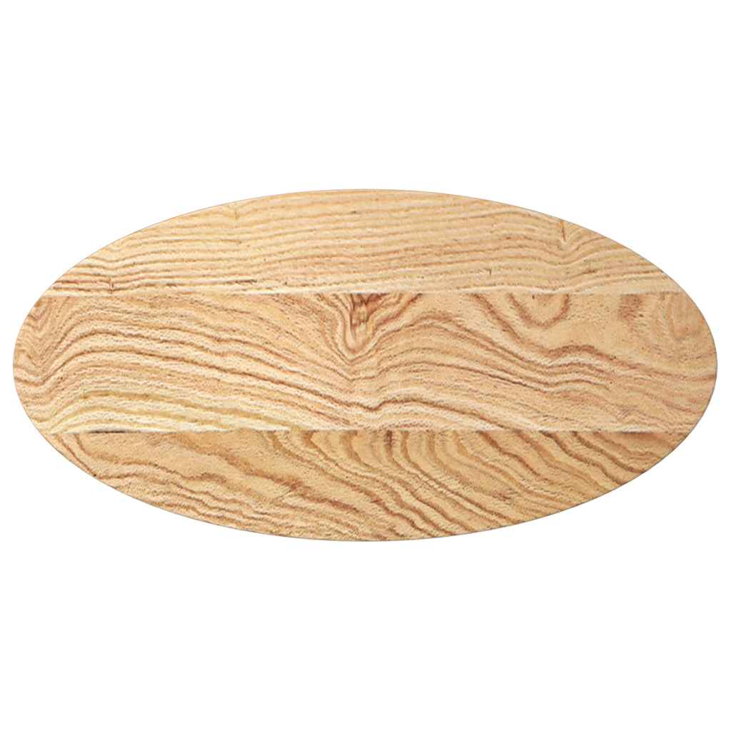 vidaXL Tischplatte 80x40x4 cm Massivholz Eiche Oval