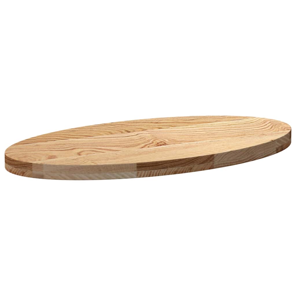 vidaXL Tischplatte 80x40x4 cm Massivholz Eiche Oval
