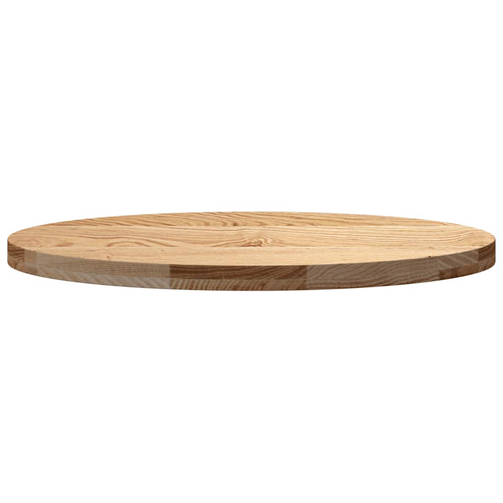 vidaXL Tischplatte 80x40x4 cm Massivholz Eiche Oval