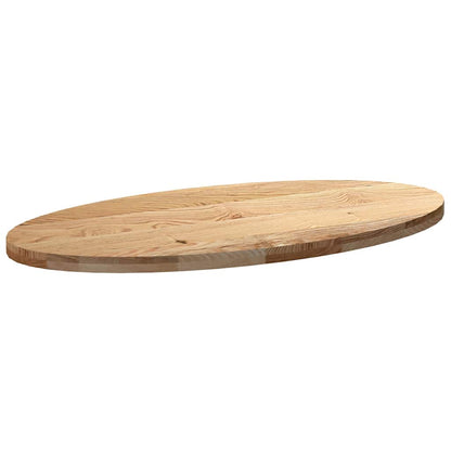 vidaXL Tischplatte 120x60x4 cm Massivholz Eiche Oval