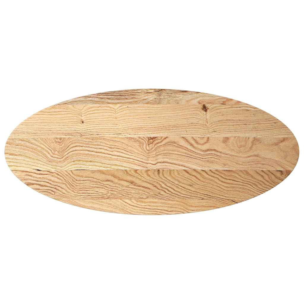 vidaXL Tischplatte 140x60x4 cm Massivholz Eiche Oval
