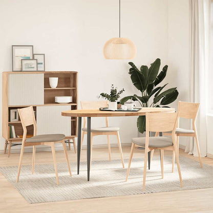 vidaXL Tischplatte 140x60x4 cm Massivholz Eiche Oval