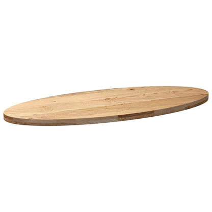 vidaXL Tischplatte 140x60x4 cm Massivholz Eiche Oval
