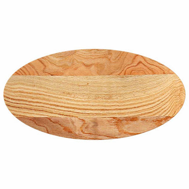 vidaXL Tischplatte Hellbraun 80x40x2 cm Massivholz Eiche Oval