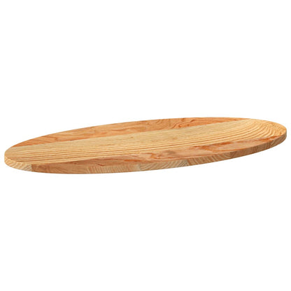 vidaXL Tischplatte Hellbraun 80x40x2 cm Massivholz Eiche Oval