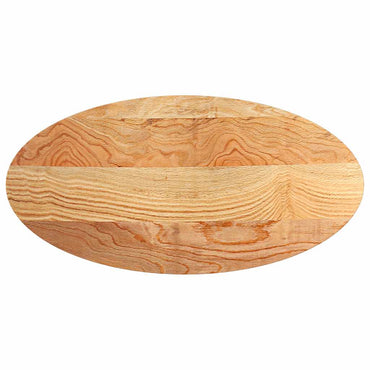 vidaXL Tischplatte Hellbraun 120x60x2 cm Massivholz Eiche Oval