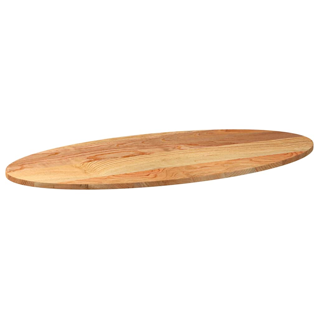 vidaXL Tischplatte Hellbraun 120x60x2 cm Massivholz Eiche Oval