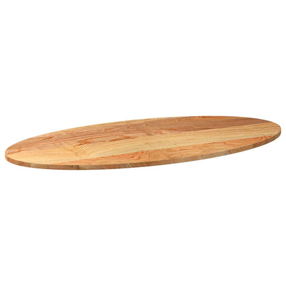 vidaXL Tischplatte Hellbraun 120x60x2 cm Massivholz Eiche Oval