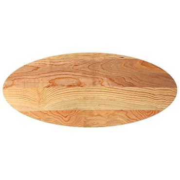 vidaXL Tischplatte Hellbraun 140x60x2 cm Massivholz Eiche Oval
