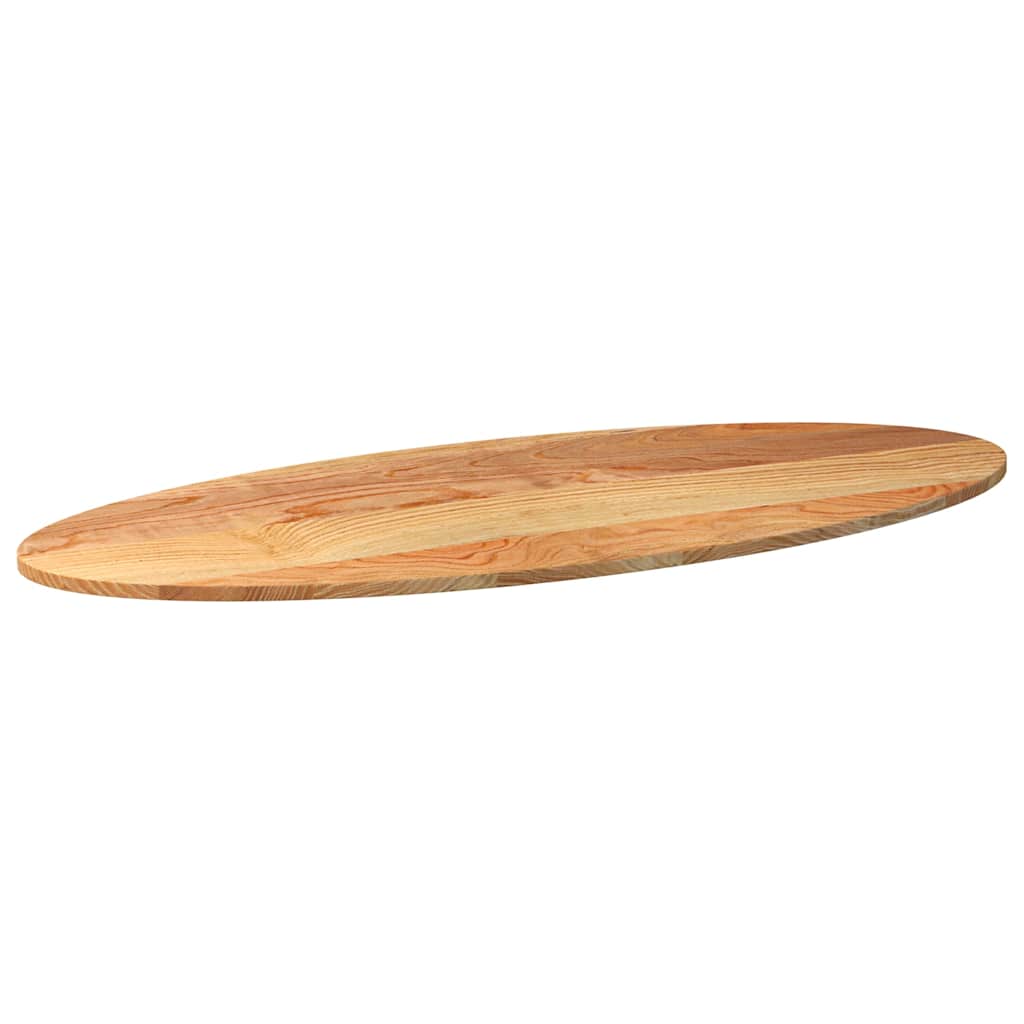 vidaXL Tischplatte Hellbraun 140x60x2 cm Massivholz Eiche Oval