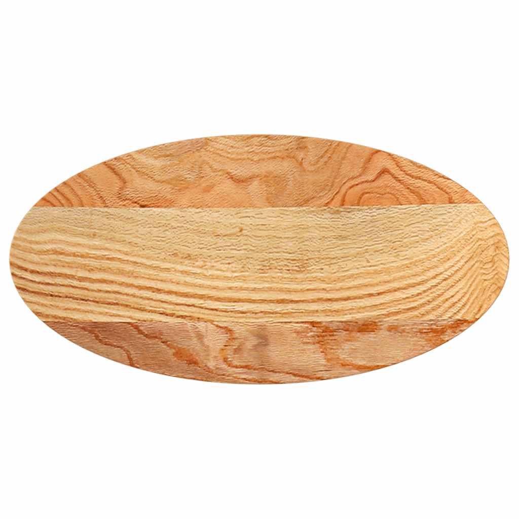 vidaXL Tischplatte Hellbraun 80x40x4 cm Massivholz Eiche Oval