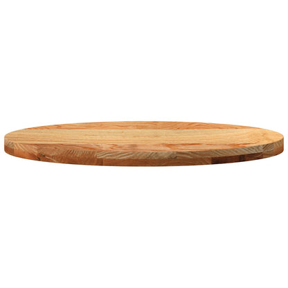 vidaXL Tischplatte Hellbraun 80x40x4 cm Massivholz Eiche Oval