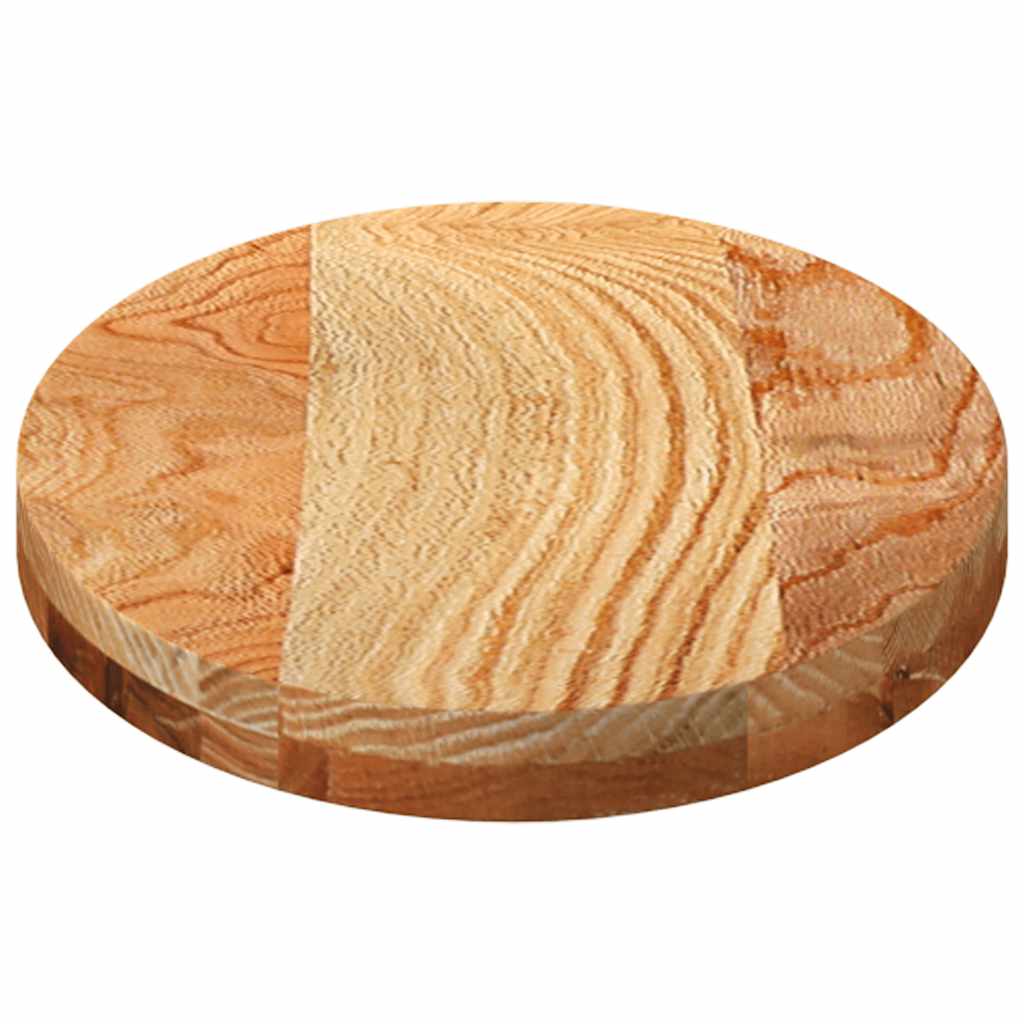 vidaXL Tischplatte Hellbraun 80x40x4 cm Massivholz Eiche Oval