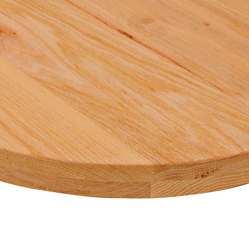vidaXL Tischplatte Hellbraun 80x40x4 cm Massivholz Eiche Oval