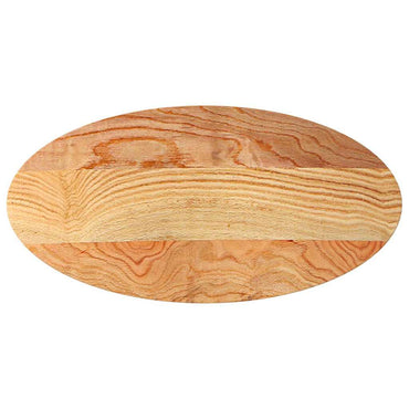 vidaXL Tischplatte Hellbraun 100x50x4 cm Massivholz Eiche Oval