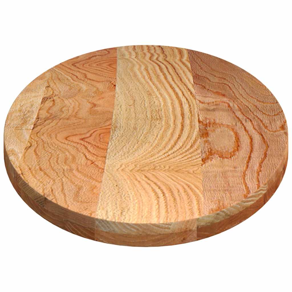 vidaXL Tischplatte Hellbraun 140x60x4 cm Massivholz Eiche Oval