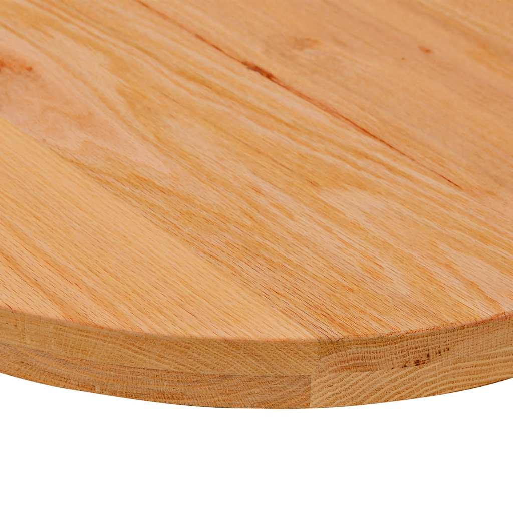 vidaXL Tischplatte Hellbraun 140x60x4 cm Massivholz Eiche Oval