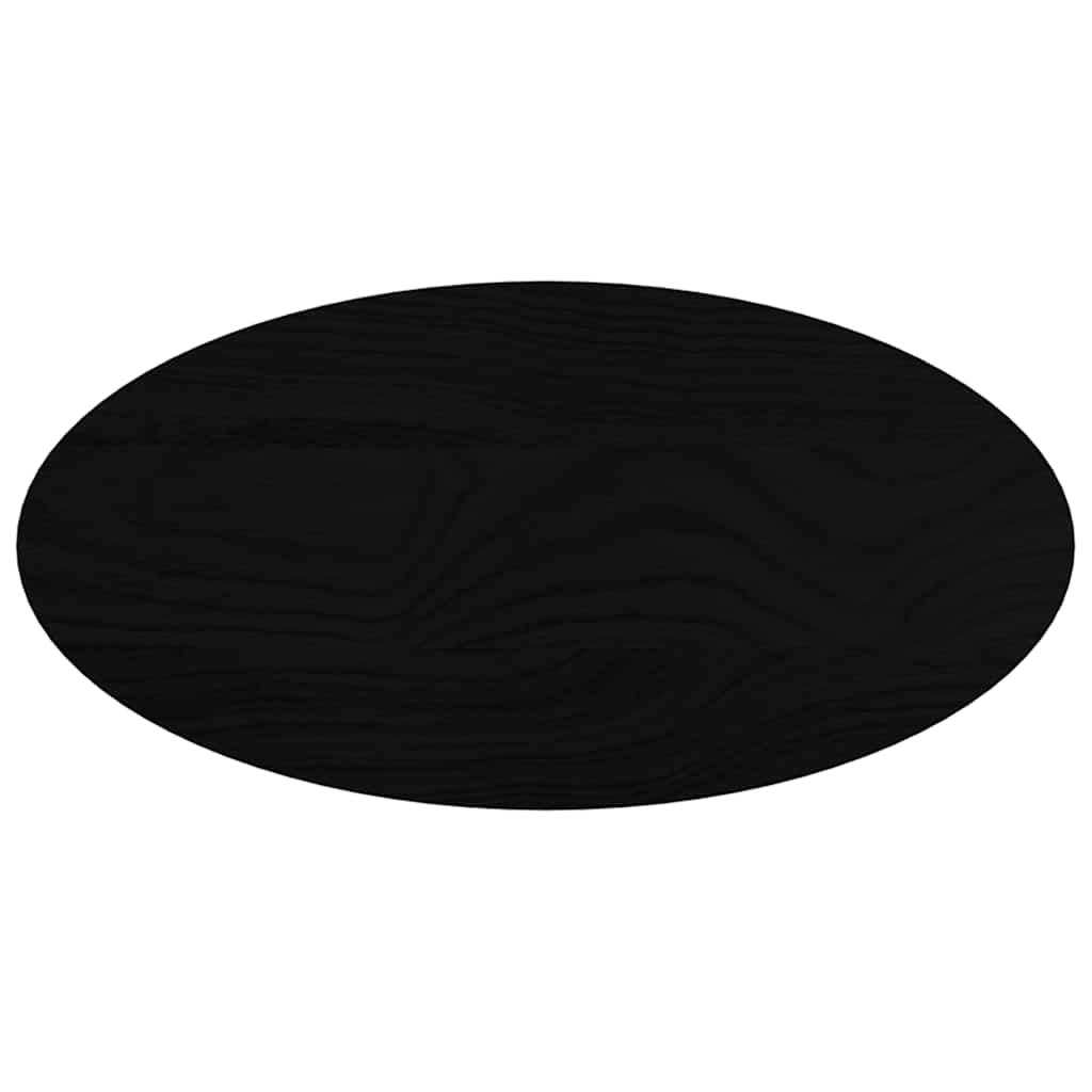 vidaXL Tischplatte Dunkelbraun 80x40x2 cm Massivholz Eiche Oval