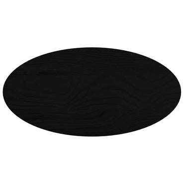 vidaXL Tischplatte Dunkelbraun 80x40x2 cm Massivholz Eiche Oval