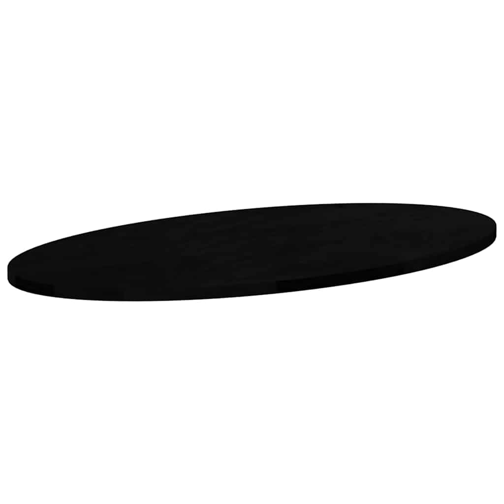vidaXL Tischplatte Dunkelbraun 80x40x2 cm Massivholz Eiche Oval