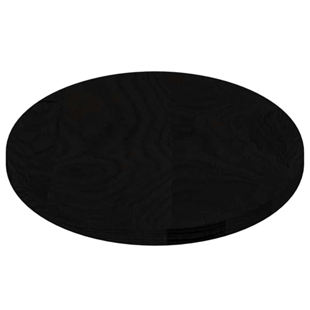 vidaXL Tischplatte Dunkelbraun 80x40x2 cm Massivholz Eiche Oval