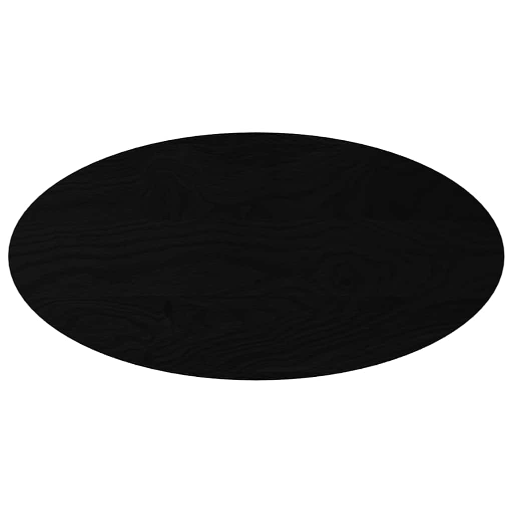 vidaXL Tischplatte Dunkelbraun 100x50x2 cm Massivholz Eiche Oval