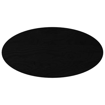 vidaXL Tischplatte Dunkelbraun 100x50x2 cm Massivholz Eiche Oval