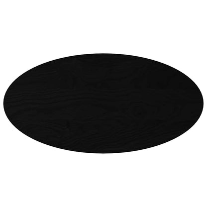 vidaXL Tischplatte Dunkelbraun 100x50x2 cm Massivholz Eiche Oval