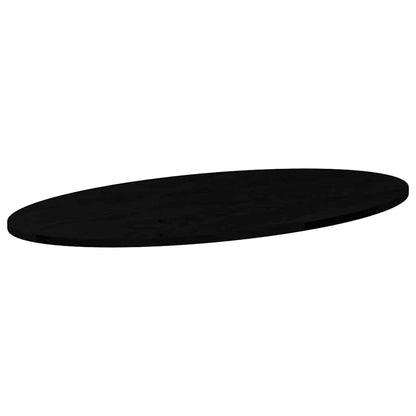 vidaXL Tischplatte Dunkelbraun 100x50x2 cm Massivholz Eiche Oval