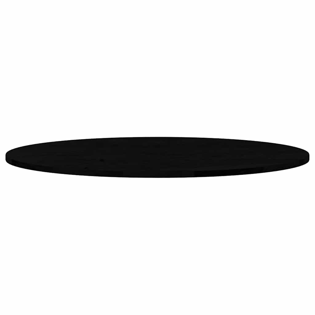vidaXL Tischplatte Dunkelbraun 100x50x2 cm Massivholz Eiche Oval