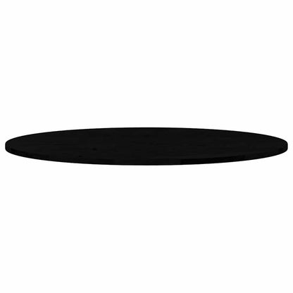 vidaXL Tischplatte Dunkelbraun 100x50x2 cm Massivholz Eiche Oval