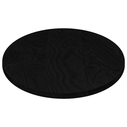 vidaXL Tischplatte Dunkelbraun 100x50x2 cm Massivholz Eiche Oval