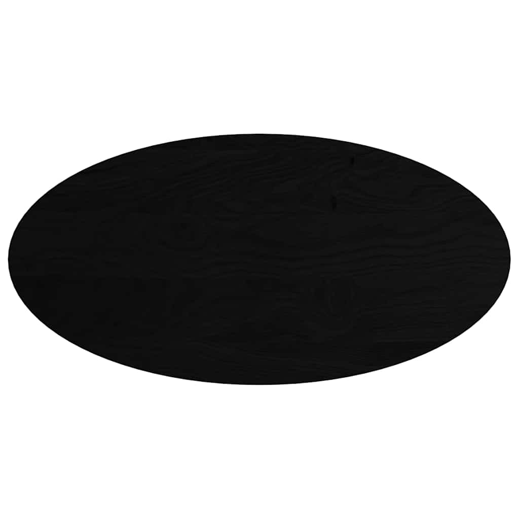 vidaXL Tischplatte Dunkelbraun 120x60x2 cm Massivholz Eiche Oval
