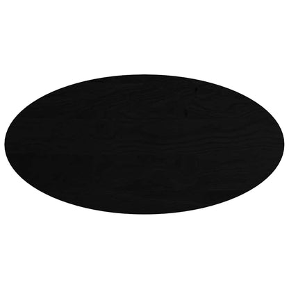 vidaXL Tischplatte Dunkelbraun 120x60x2 cm Massivholz Eiche Oval