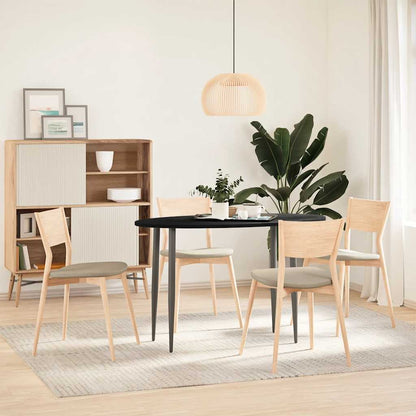 vidaXL Tischplatte Dunkelbraun 120x60x2 cm Massivholz Eiche Oval