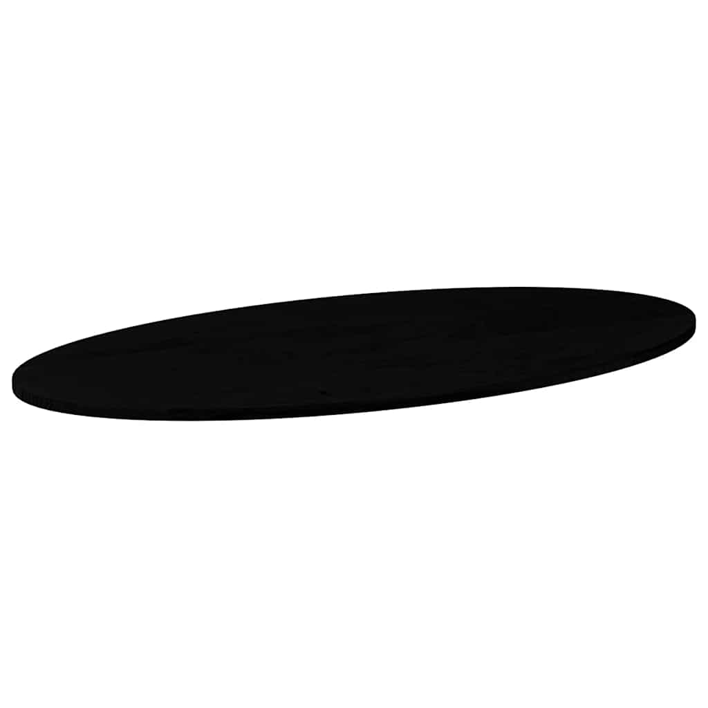 vidaXL Tischplatte Dunkelbraun 120x60x2 cm Massivholz Eiche Oval