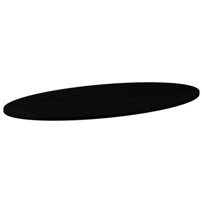 vidaXL Tischplatte Dunkelbraun 120x60x2 cm Massivholz Eiche Oval