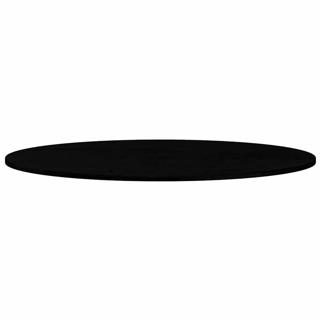 vidaXL Tischplatte Dunkelbraun 120x60x2 cm Massivholz Eiche Oval