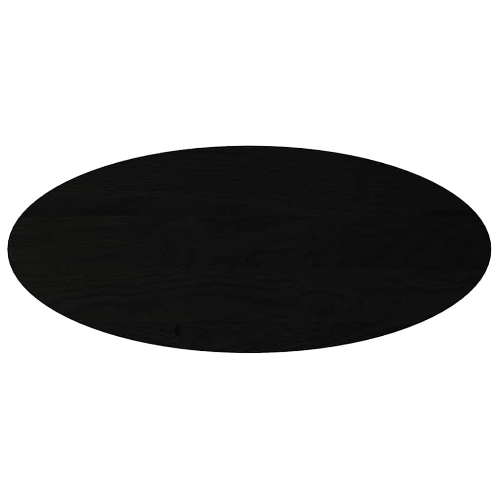 vidaXL Tischplatte Dunkelbraun 140x60x2 cm Massivholz Eiche Oval