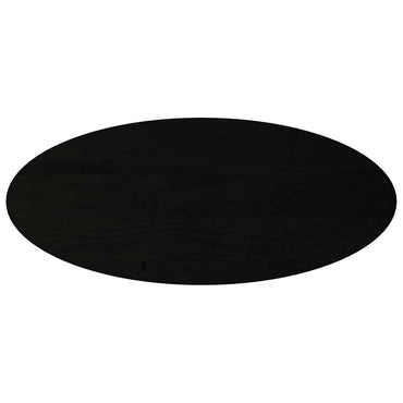 vidaXL Tischplatte Dunkelbraun 140x60x2 cm Massivholz Eiche Oval