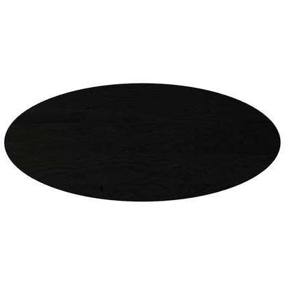 vidaXL Tischplatte Dunkelbraun 140x60x2 cm Massivholz Eiche Oval