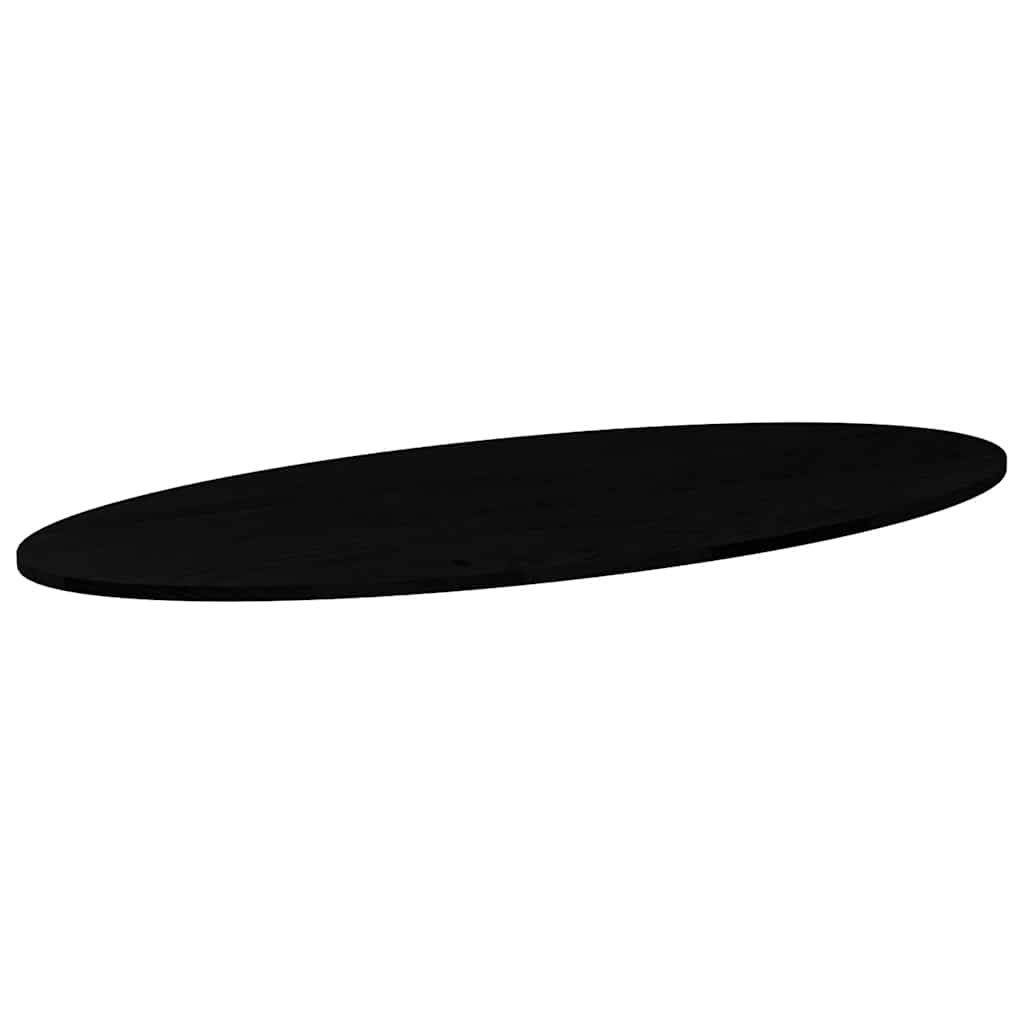 vidaXL Tischplatte Dunkelbraun 140x60x2 cm Massivholz Eiche Oval