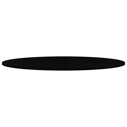 vidaXL Tischplatte Dunkelbraun 140x60x2 cm Massivholz Eiche Oval