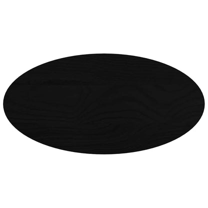vidaXL Tischplatte Dunkelbraun 80x40x4 cm Massivholz Eiche Oval