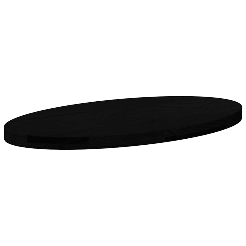 vidaXL Tischplatte Dunkelbraun 80x40x4 cm Massivholz Eiche Oval