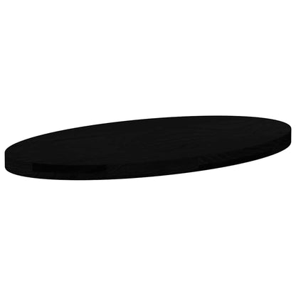 vidaXL Tischplatte Dunkelbraun 80x40x4 cm Massivholz Eiche Oval