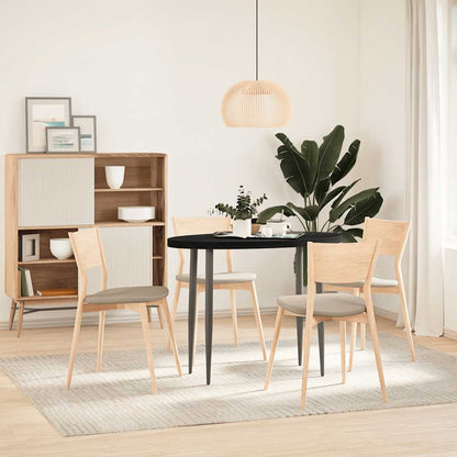 vidaXL Tischplatte Dunkelbraun 100x50x4 cm Massivholz Eiche Oval