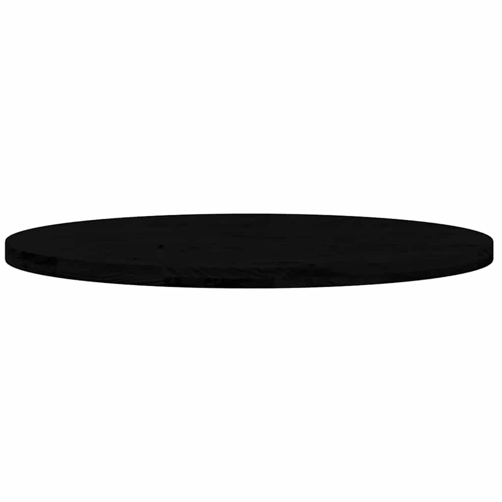 vidaXL Tischplatte Dunkelbraun 100x50x4 cm Massivholz Eiche Oval